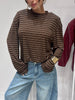 Maglia semivelata Marrone a Righe
