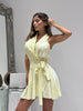 Vestito a portafoglio Giallo