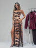 Vestito Zebrato con Spacchi