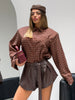 Camicia a quadri Bordeaux