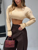 Pull Crop Beige