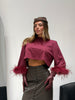 Maglia con Piume JW Bordeaux