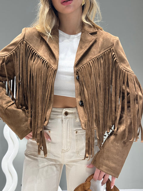 Giacca Coachella con Frange