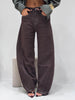 Jeans ballon Marrone