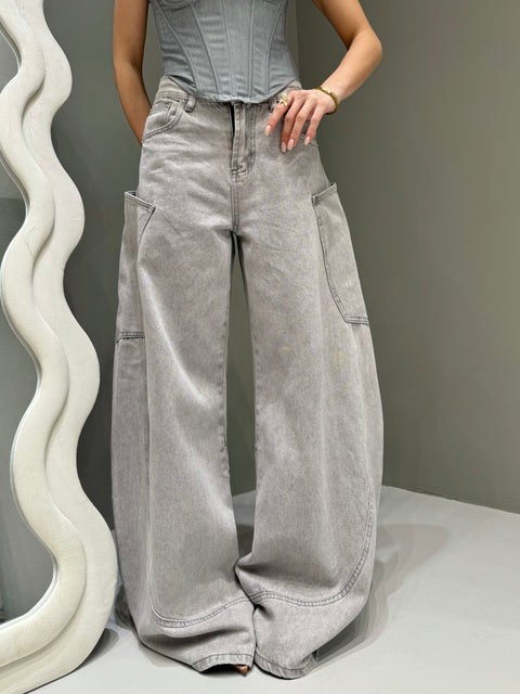 Jeans Ballon Grigio