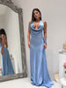 Vestito Celeste in Raso