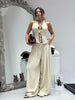 Coordinato in Lino Beige con Fiocchi