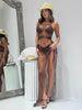 Costume+Coordinato Marrone in Pizzo