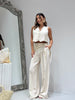 Coordinato in Lino Gilet e Pantalone