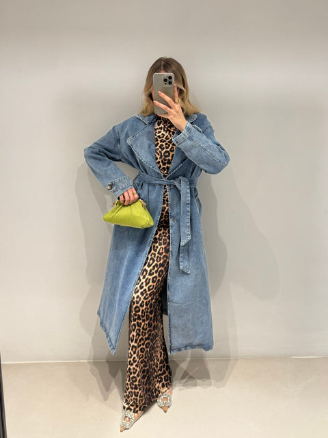 Trench di Jeans Lungo