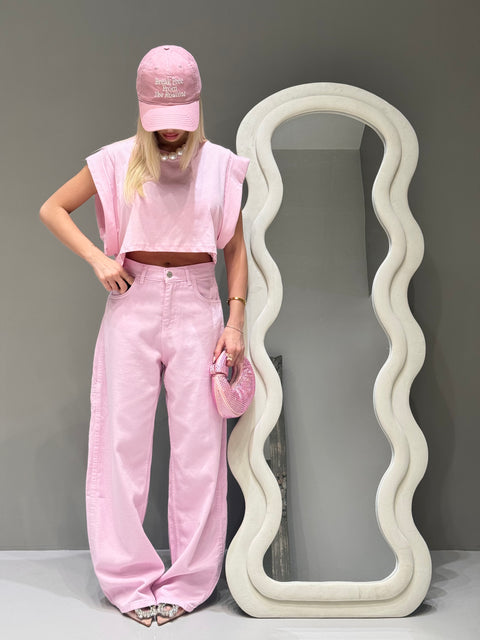 Jeans Ballon Rosa