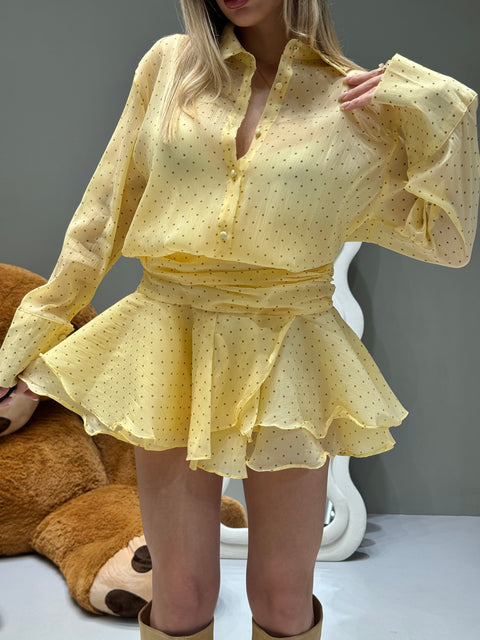 Vestitino a Pois Giallo