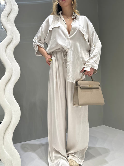Pantalone Satin Ghiaccio