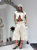 Coordinato Gilet e Bermuda Panna