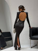 Vestito con scollatura Nero